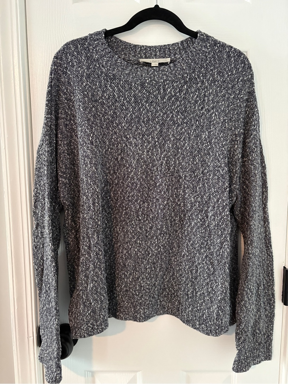 LOFT Marled Gray Crewneck Pullover